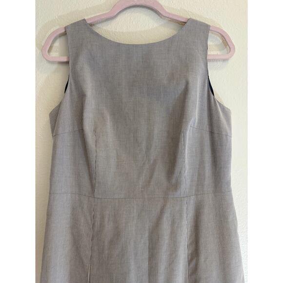 BROOKS BROTHERS 346 Sheath Dress Blue White Pin Stripe Professional Size 12 - Picture 5 of 7